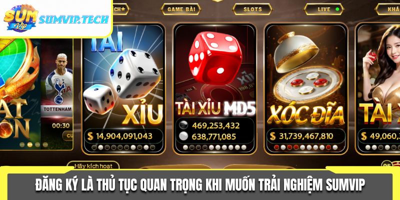 Đăng ký là thủ tục quan trọng khi muốn trải nghiệm Sumvip